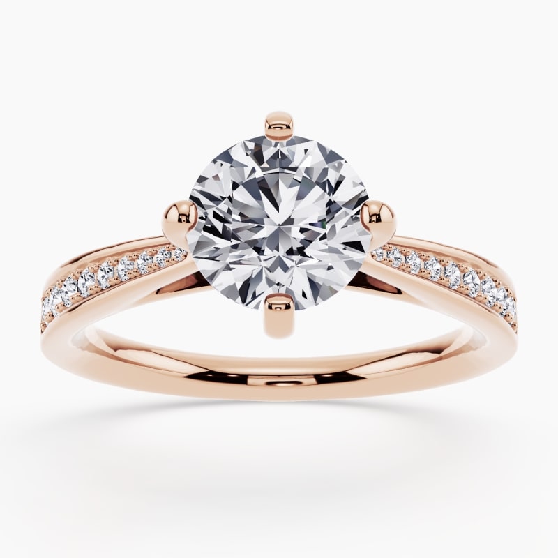 Image 39: Channel-set diamond ring with a sleek, modern look