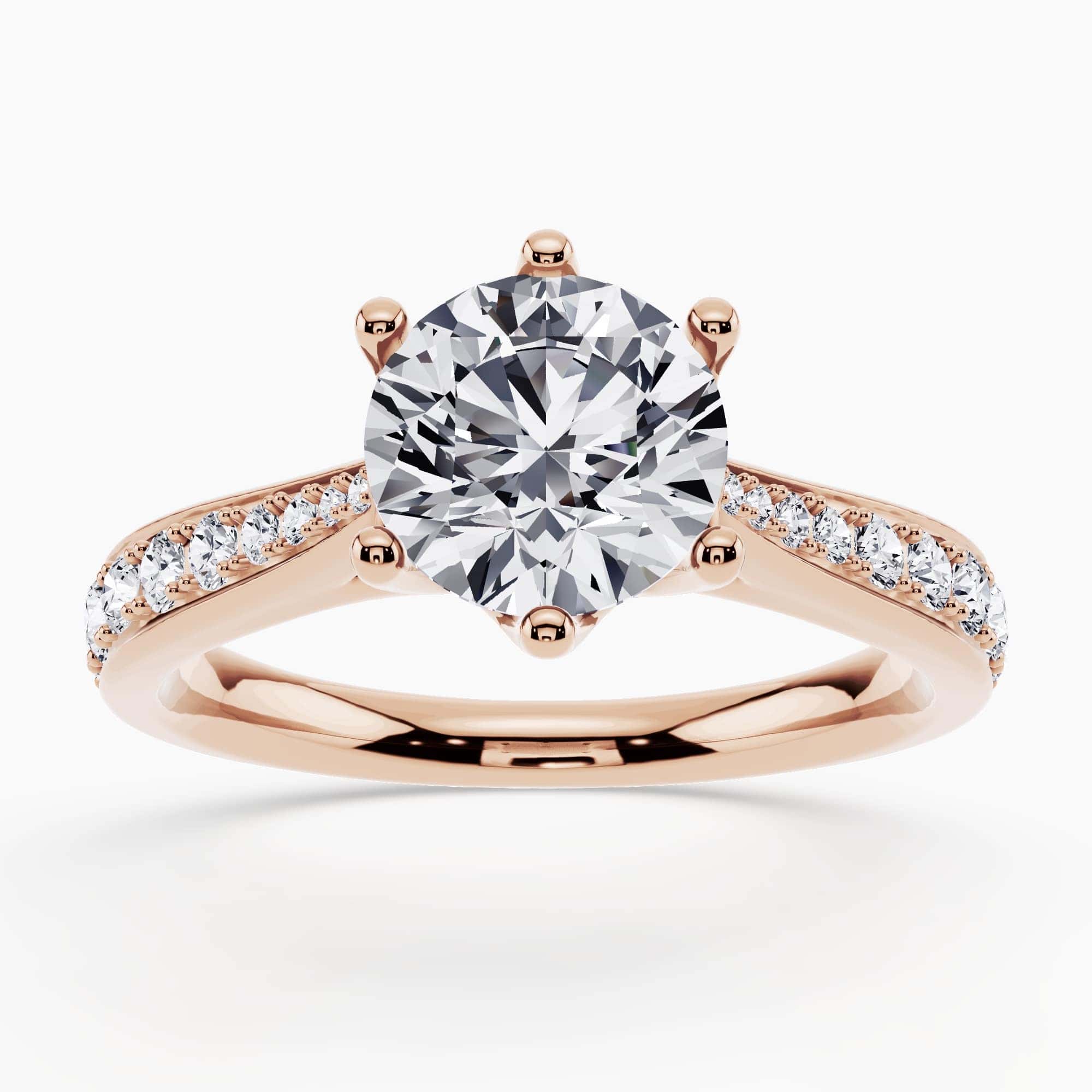 Image 50: Vow of Love Collection ring with intertwined gold and diamond elements